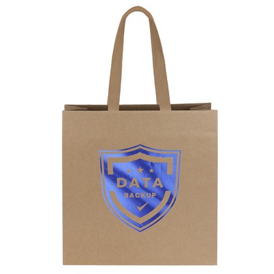 Tuscan™ - Eco Kraft-Brown Matte-Laminated Eurotote - Foil Print (14" x 5" x 14")