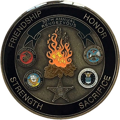Zinc Die Cast Challenge Coins - 1-3/4" DIA x 3/25" D